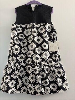 Victoria Beckham for Target Girls Black & White Daisy Print Dress NWT Sz Small